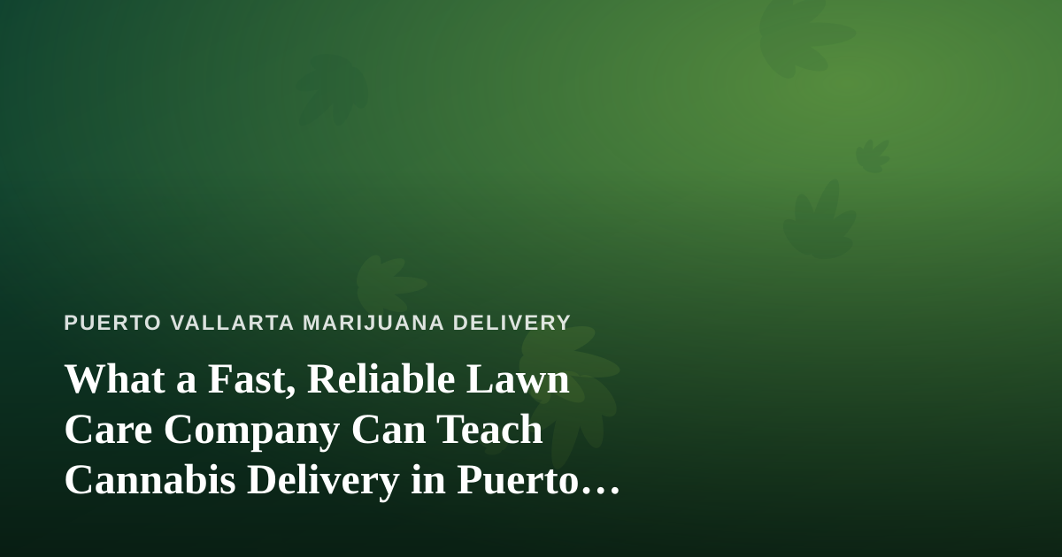 What a Fast, Reliable Lawn Care Company Can Teach Cannabis Delivery in Puerto Vallarta