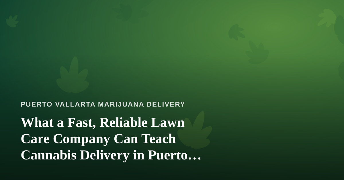 What a Fast, Reliable Lawn Care Company Can Teach Cannabis Delivery in Puerto Vallarta