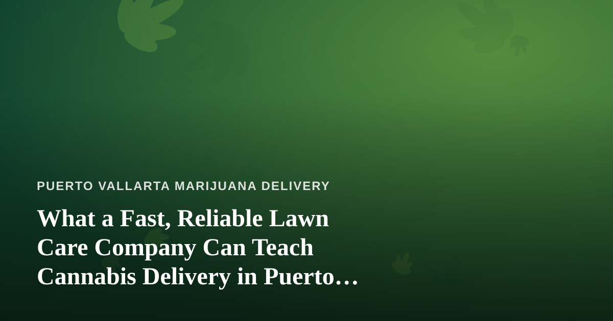 What a Fast, Reliable Lawn Care Company Can Teach Cannabis Delivery in Puerto Vallarta