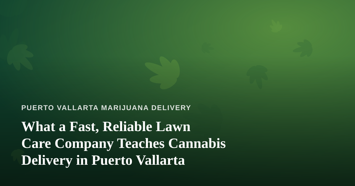 What a Fast, Reliable Lawn Care Company Teaches Cannabis Delivery in Puerto Vallarta