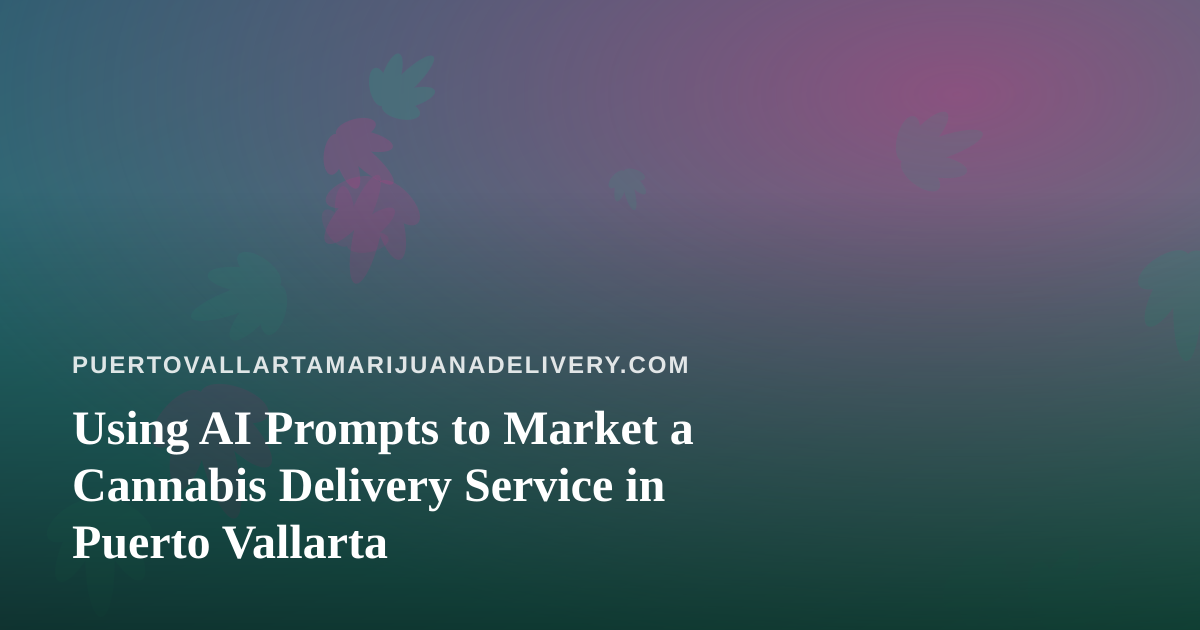 Using AI Prompts to Market a Cannabis Delivery Service in Puerto Vallarta